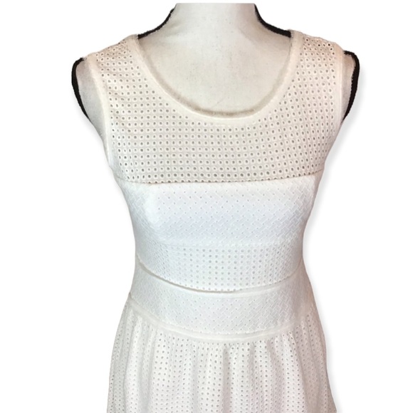 Altar'd State White Eyelet Dress Fit and Flare Size Medium - Picture 2 of 8